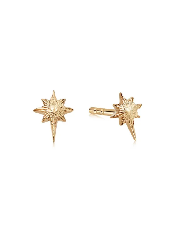Daisy London Super Star Stud Earrings 18ct Gold Plate