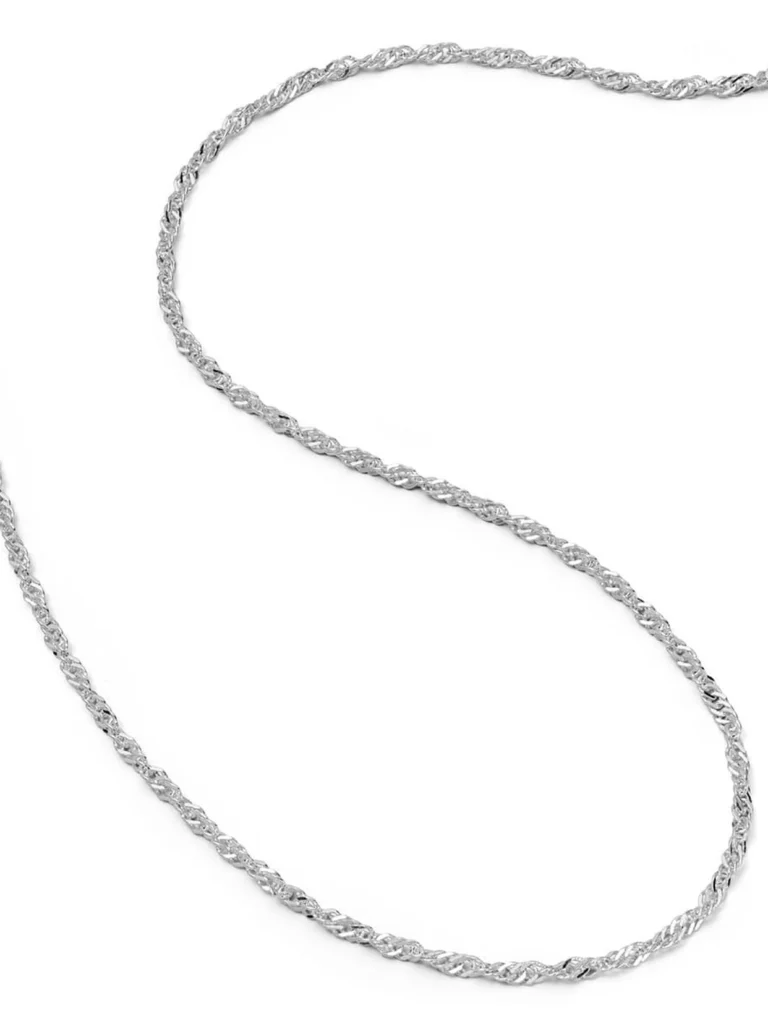 Daisy London Thick Singapore Layering Chain Necklace Sterling Silver