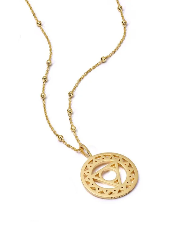 Daisy London Throat Chakra Necklace 18ct Gold Plate