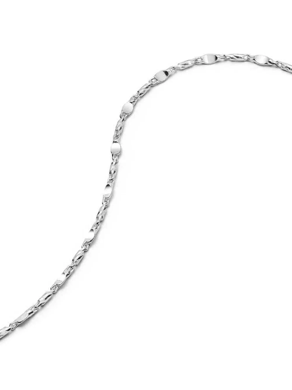 Daisy London Tidal Twist Chain Necklace Sterling Silver, view 3