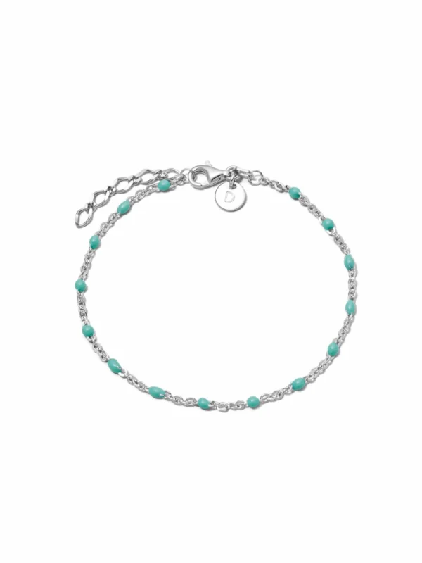 Daisy London Treasures Turquoise Beaded Bracelet Sterling Silver