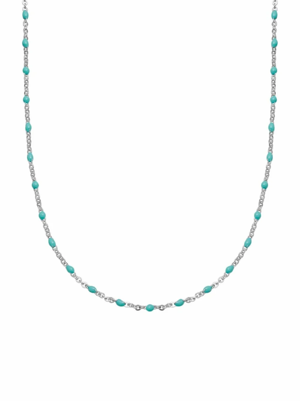 Daisy London Treasures Turquoise Beaded Necklace Sterling Silver