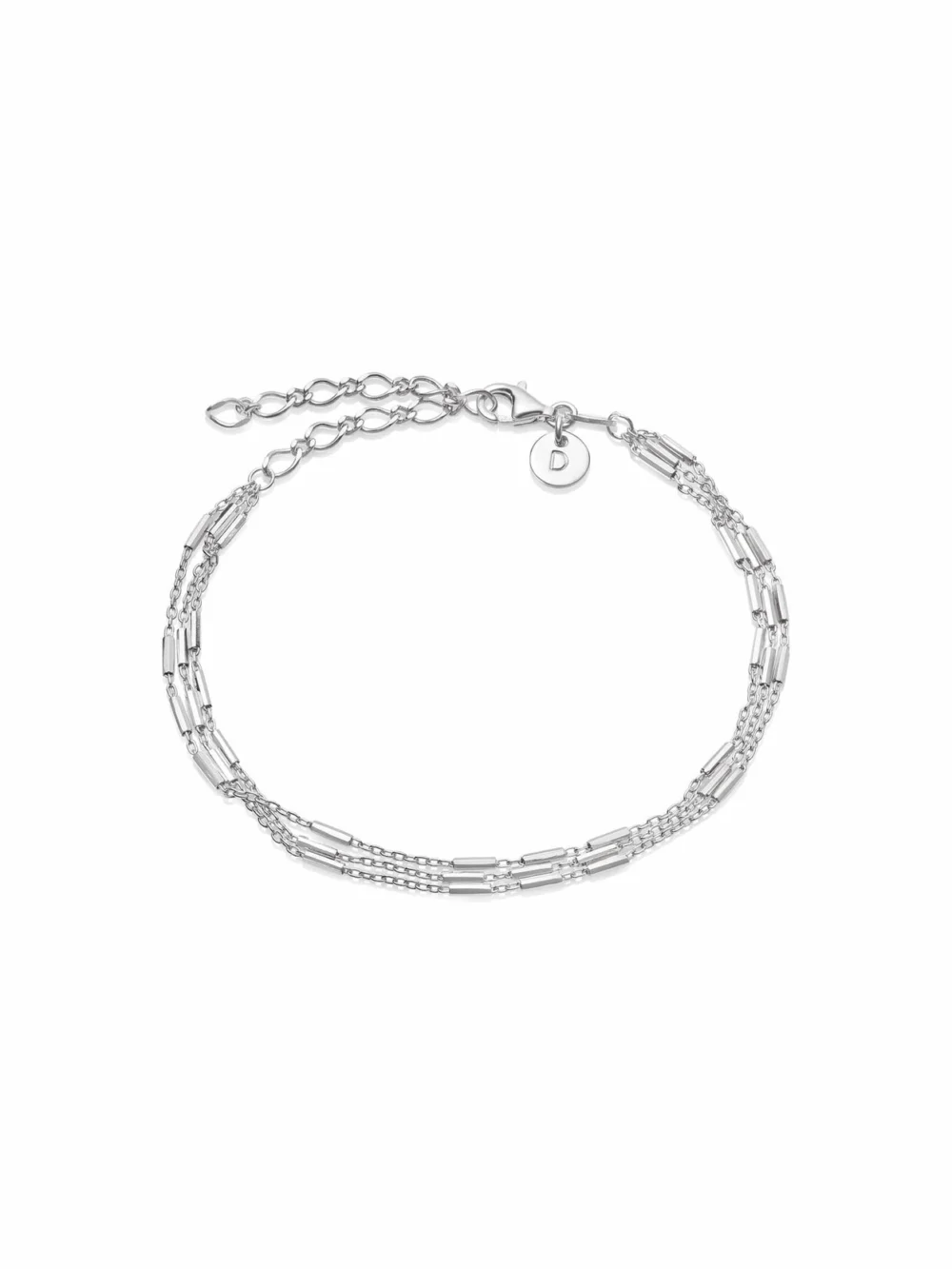 Daisy London Triple Bar Chain Bracelet Sterling Silver