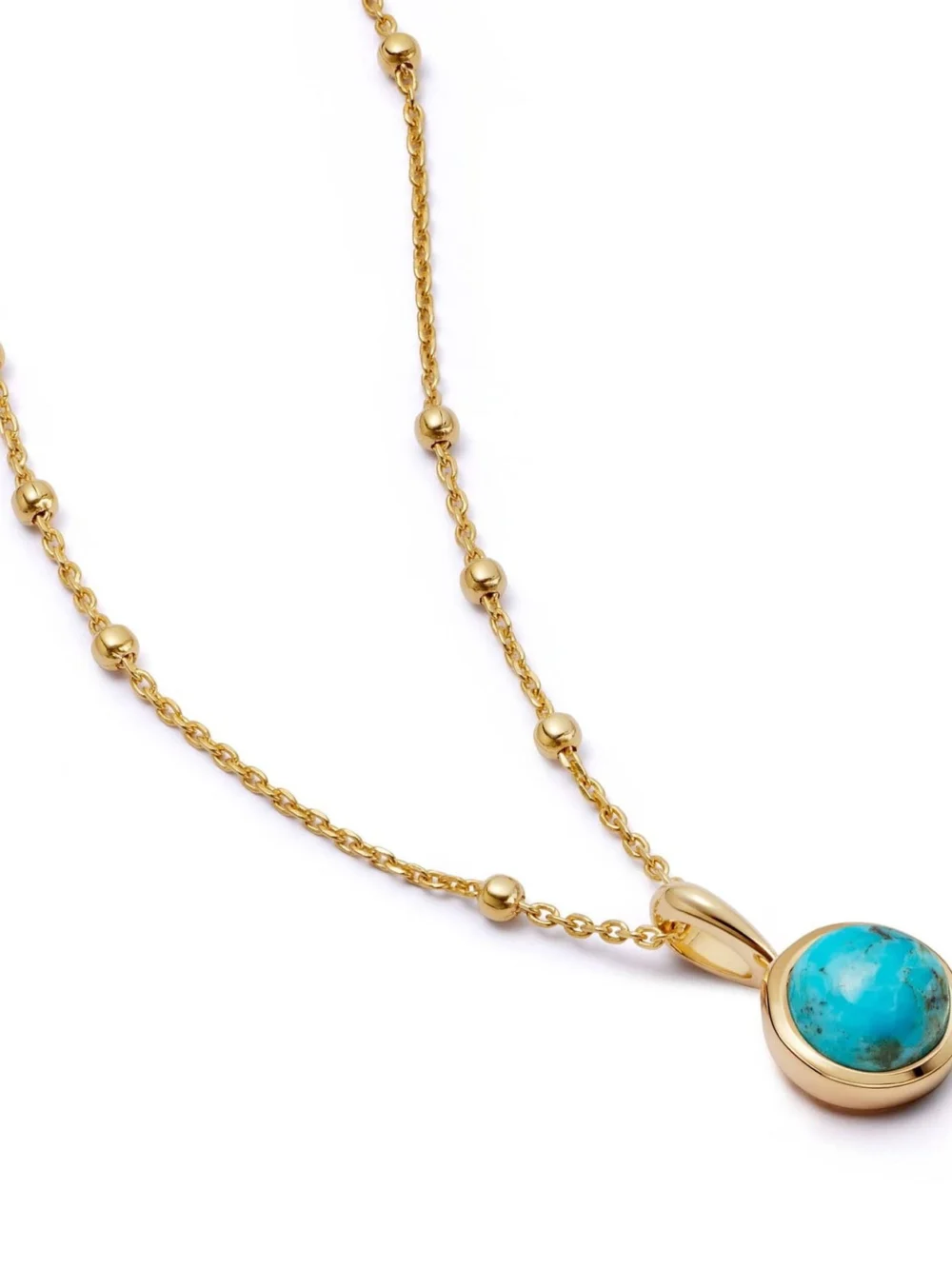 Daisy London Turquoise Healing Stone Necklace 18ct Gold Plate