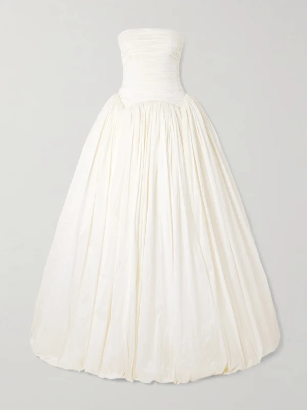 Danielle Frankel Drew Strapless Taffeta Gown