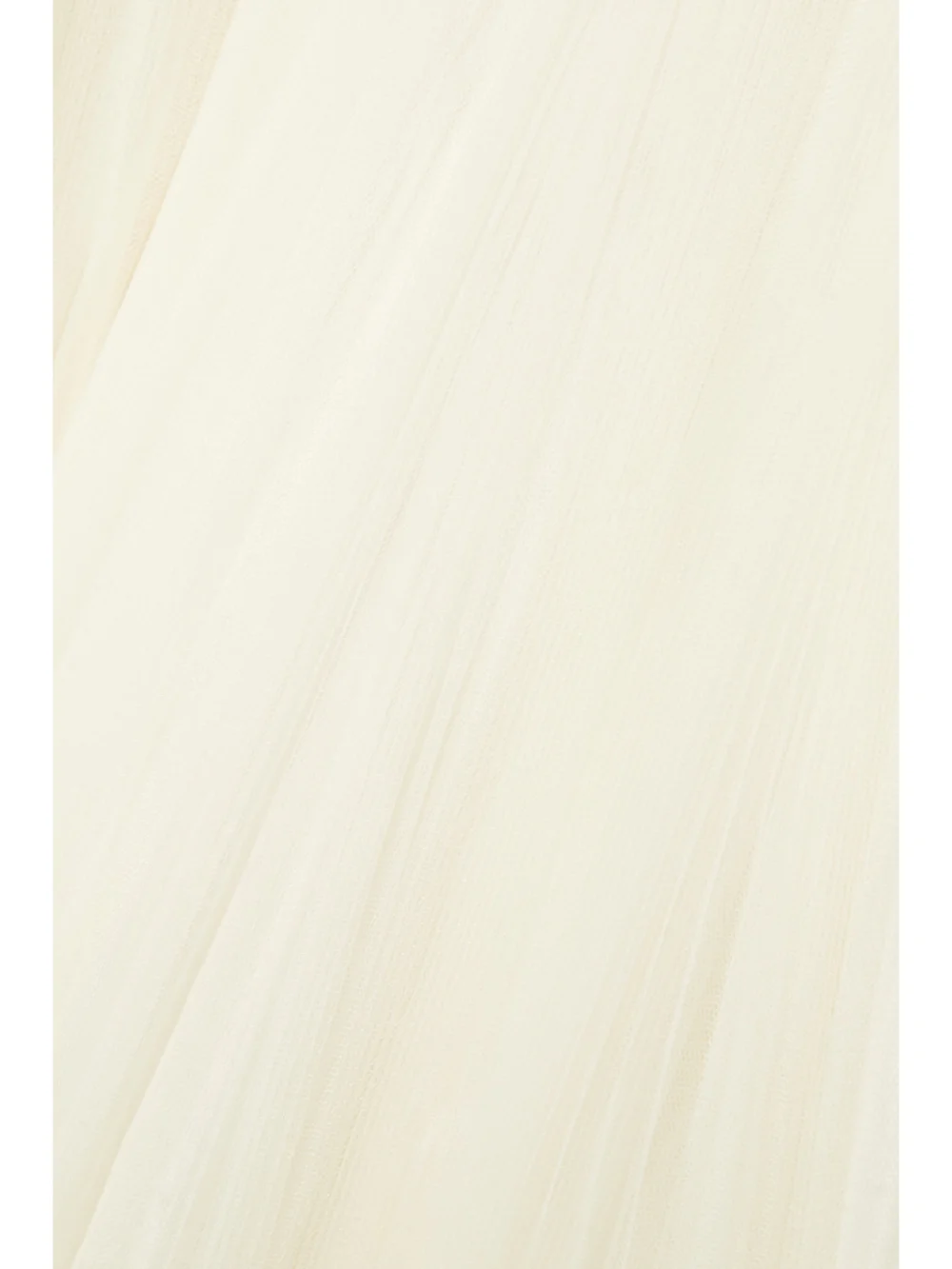 Close-up detail of the Danielle Frankel Guinevere Shirred Grosgrain-trimmed Tulle Gown