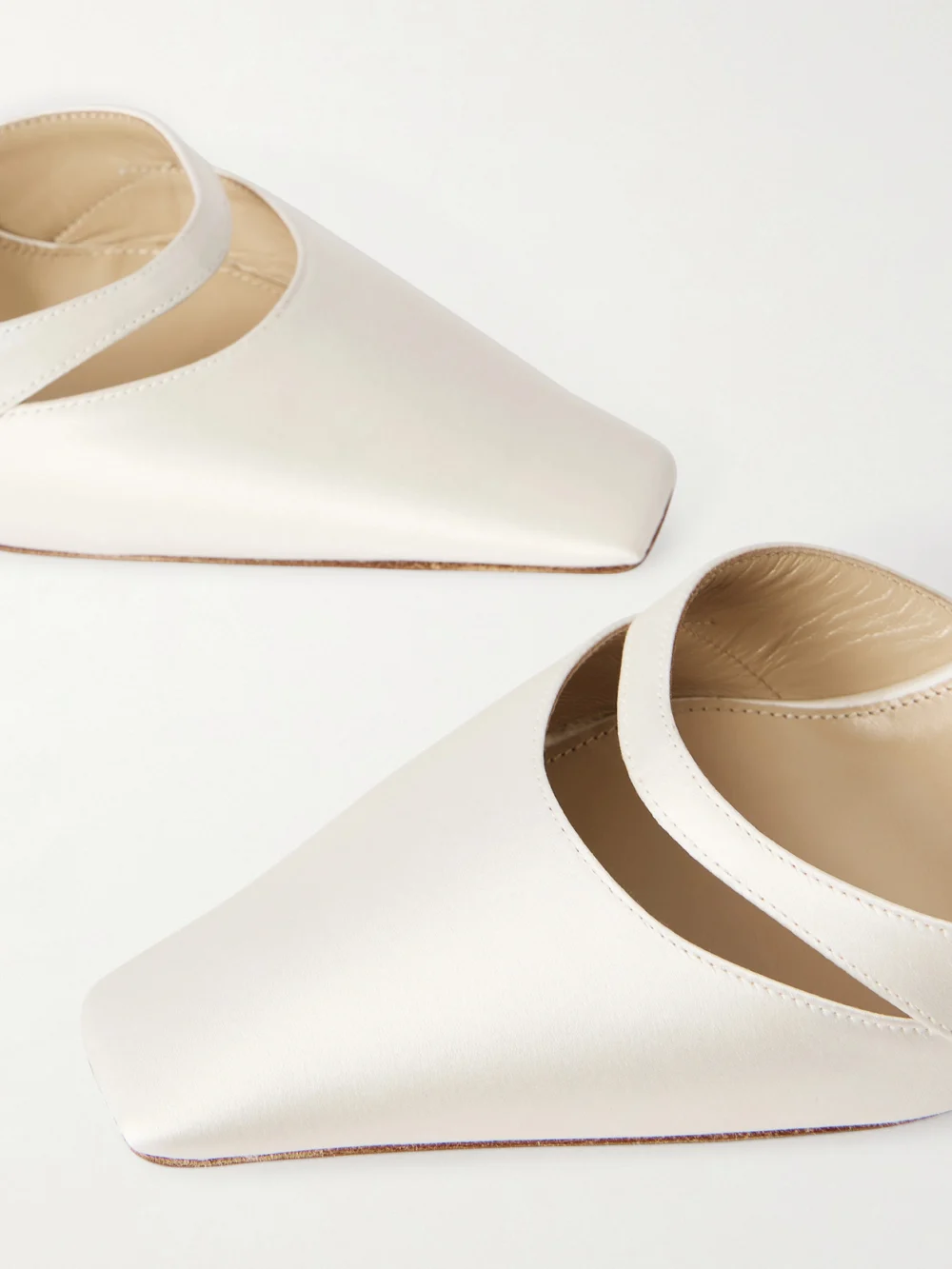 Close-up detail of the Danielle Frankel Josie Satin Pumps