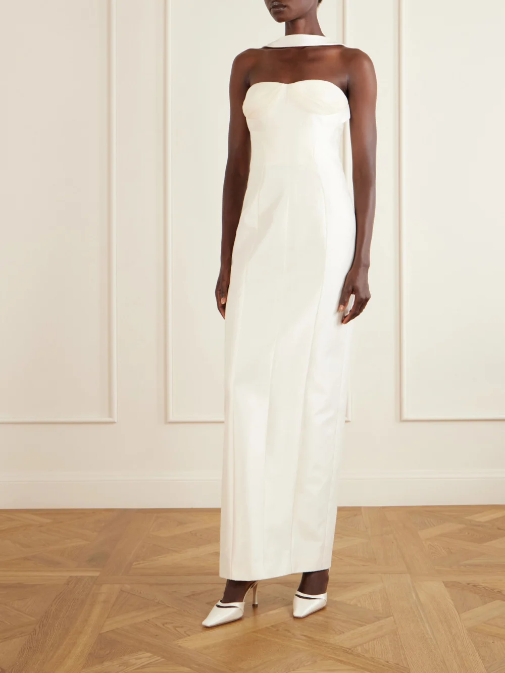 Danielle Frankel Josie Satin Pumps, styled view