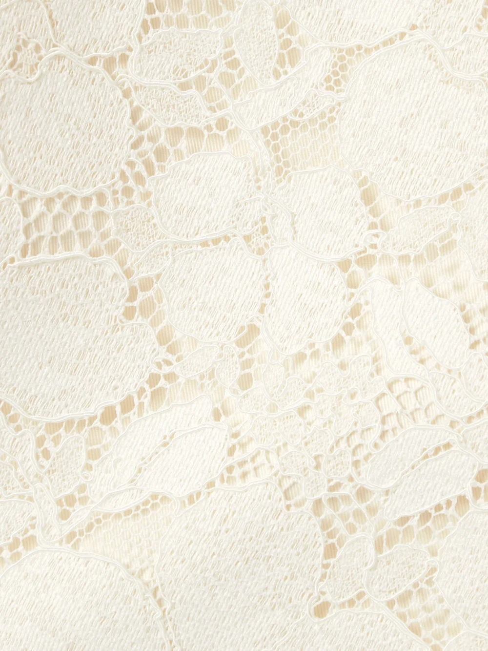 Close-up detail of the Danielle Frankel Lilia Double-breasted Cotton-blend Corded Lace Mini Dress