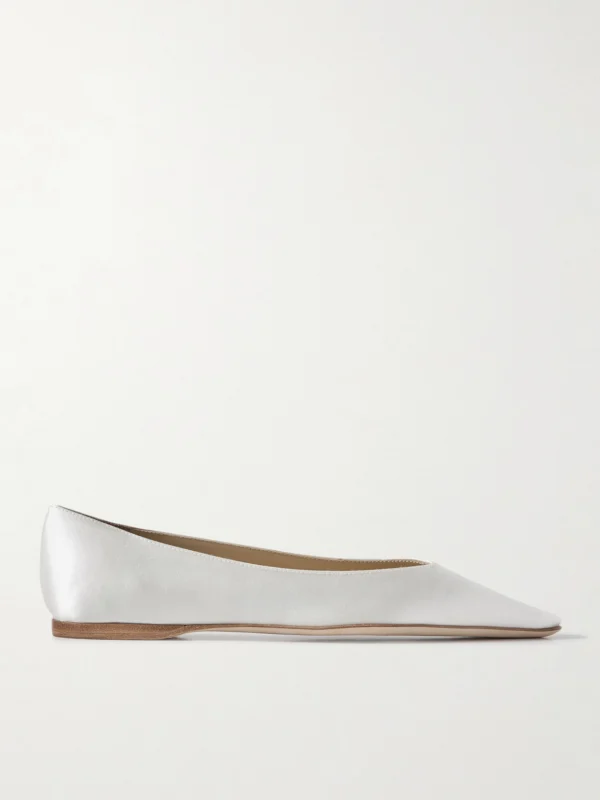 Danielle Frankel Riley Satin Point-toe Ballet Flats