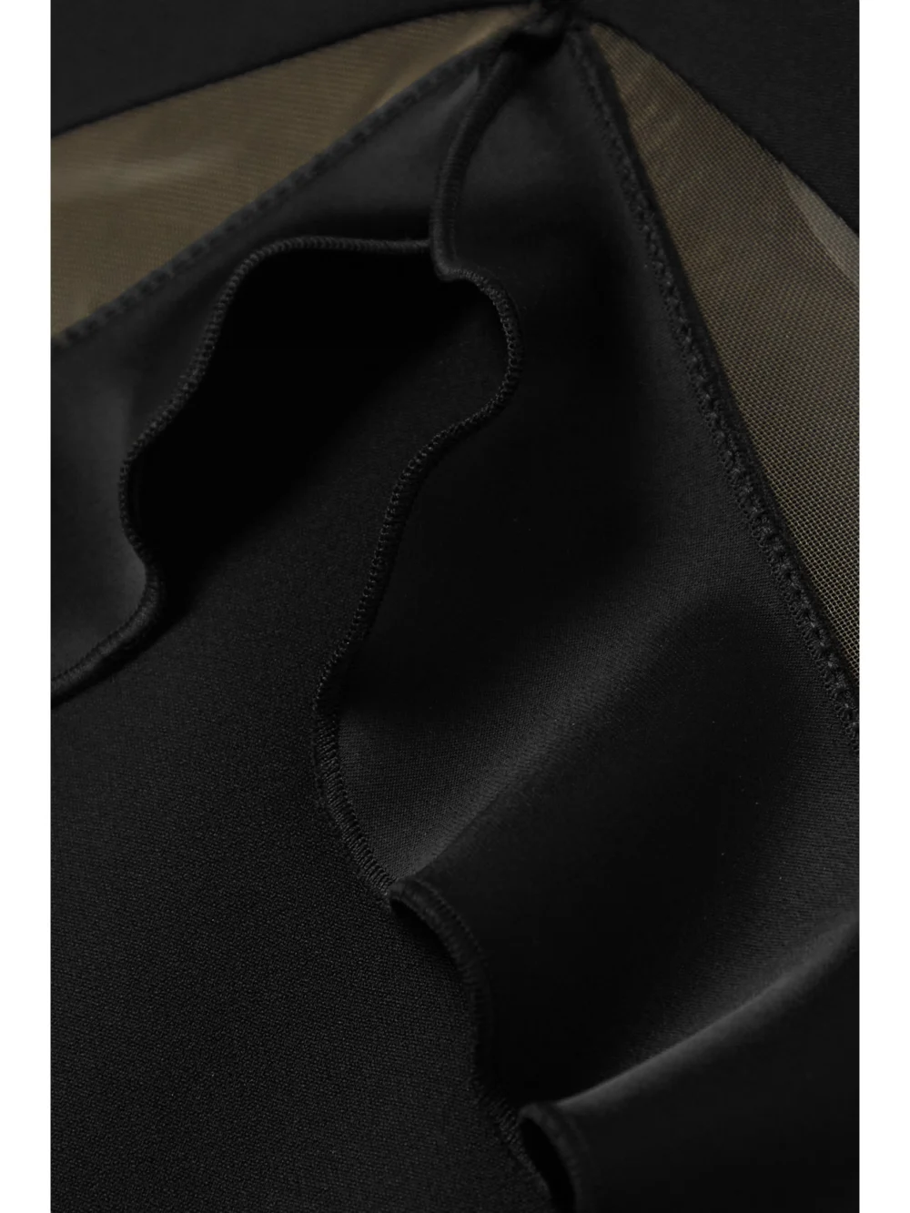 Close-up detail of the David Koma Cutout Crepe Gown