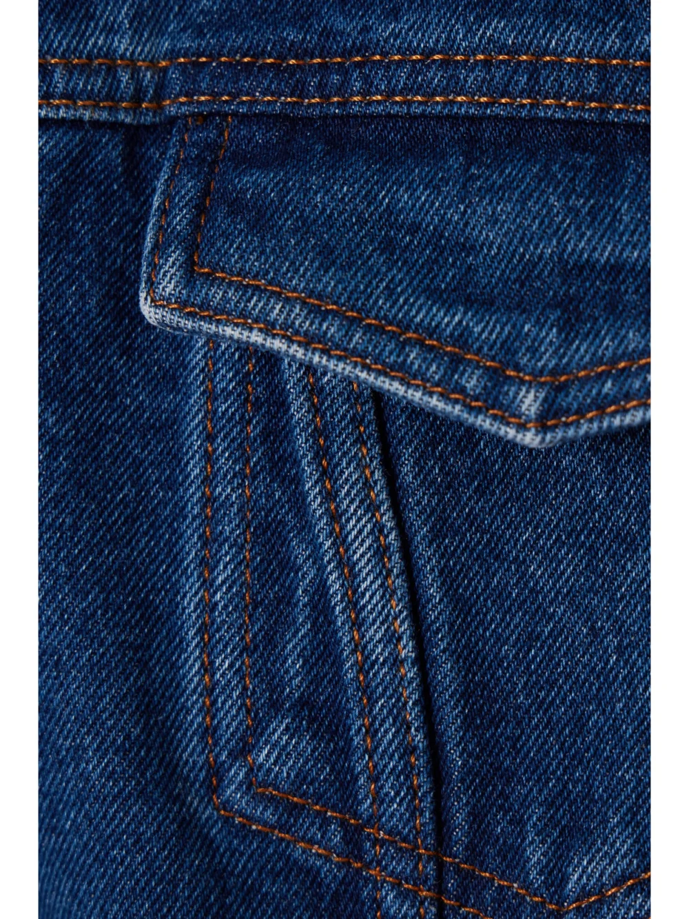 Close-up detail of the David Koma Paneled Denim Jacket