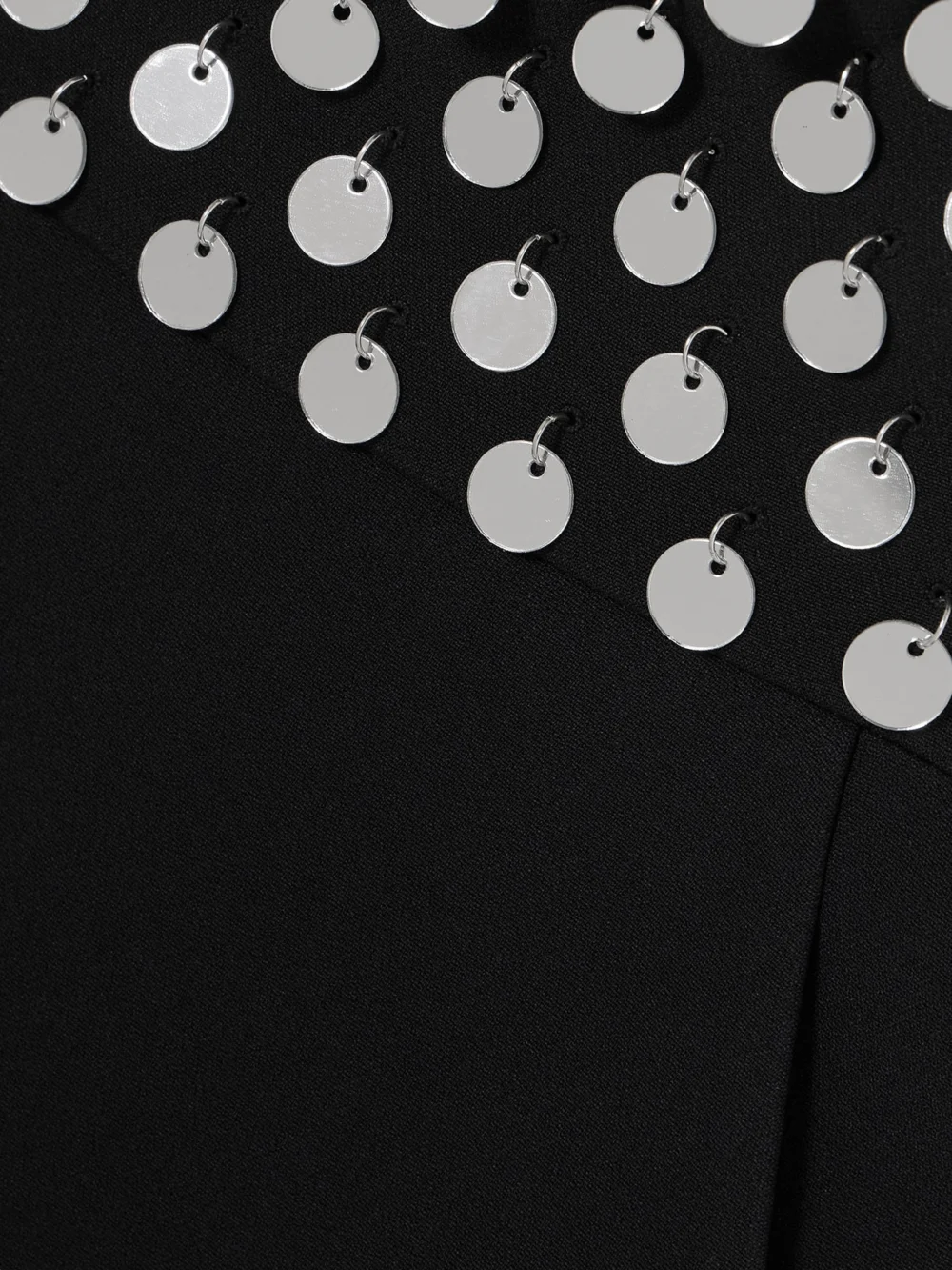 Close-up detail of the David Koma Strapless Embellished Stretch-cady Midi Dress