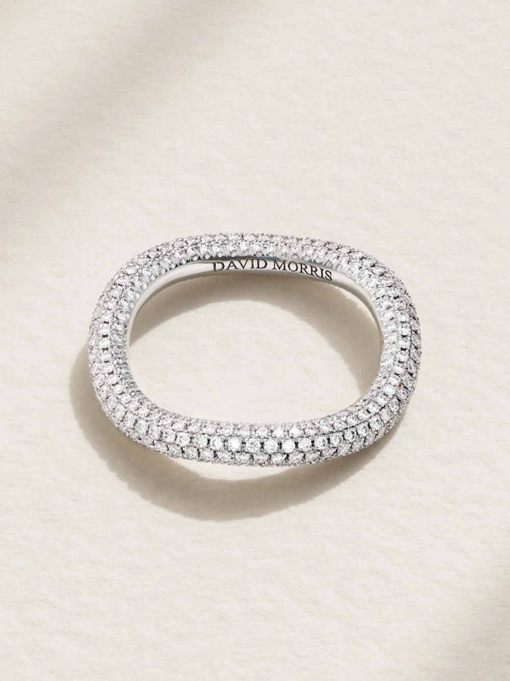 David Morris 18-karat White Gold Diamond Eternity Ring in silver