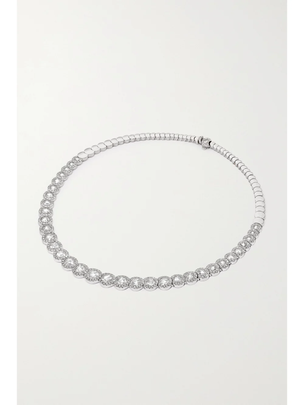 David Morris 18-karat White Gold Diamond Necklace