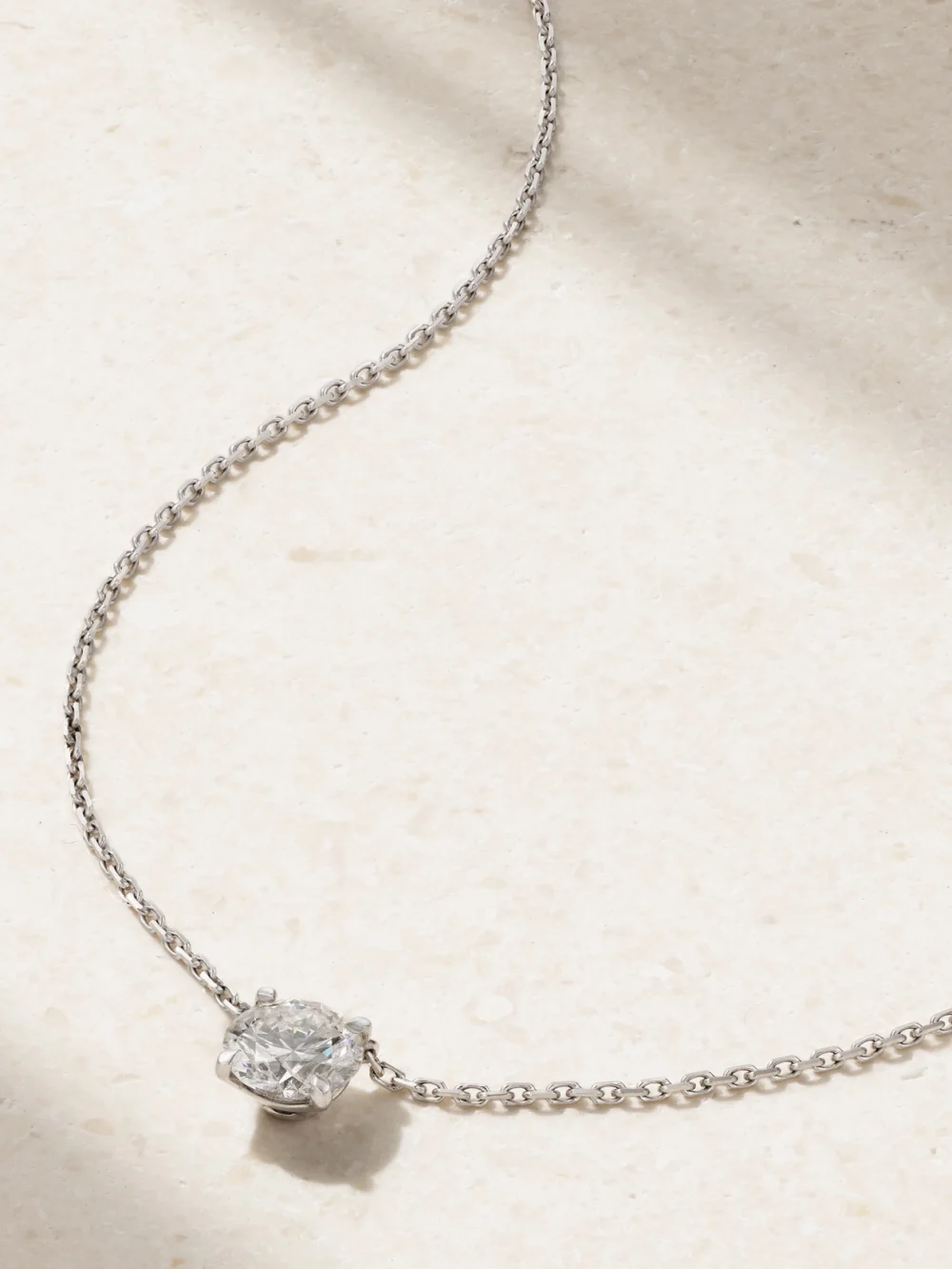 David Morris 18-karat White Gold Diamond Necklace in silver