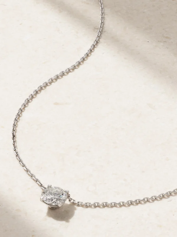 David Morris 18-karat White Gold Diamond Necklace
