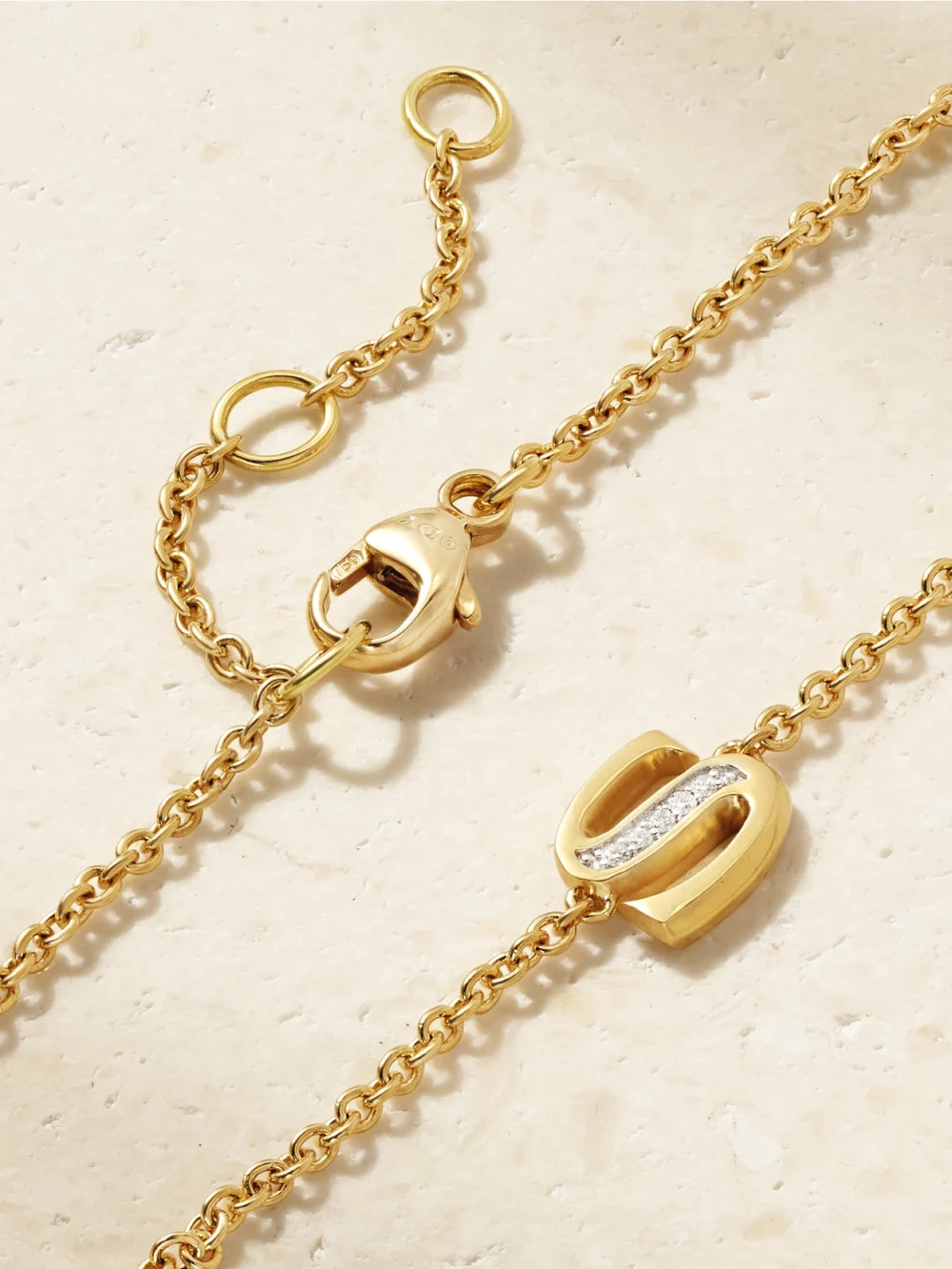 Back view of the David Yurman 18-karat Gold and Diamonds Chain Bracelet