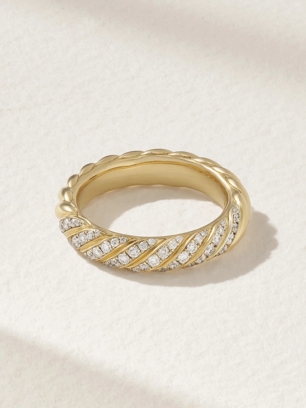David Yurman 18-karat Gold Diamond Ring in 5