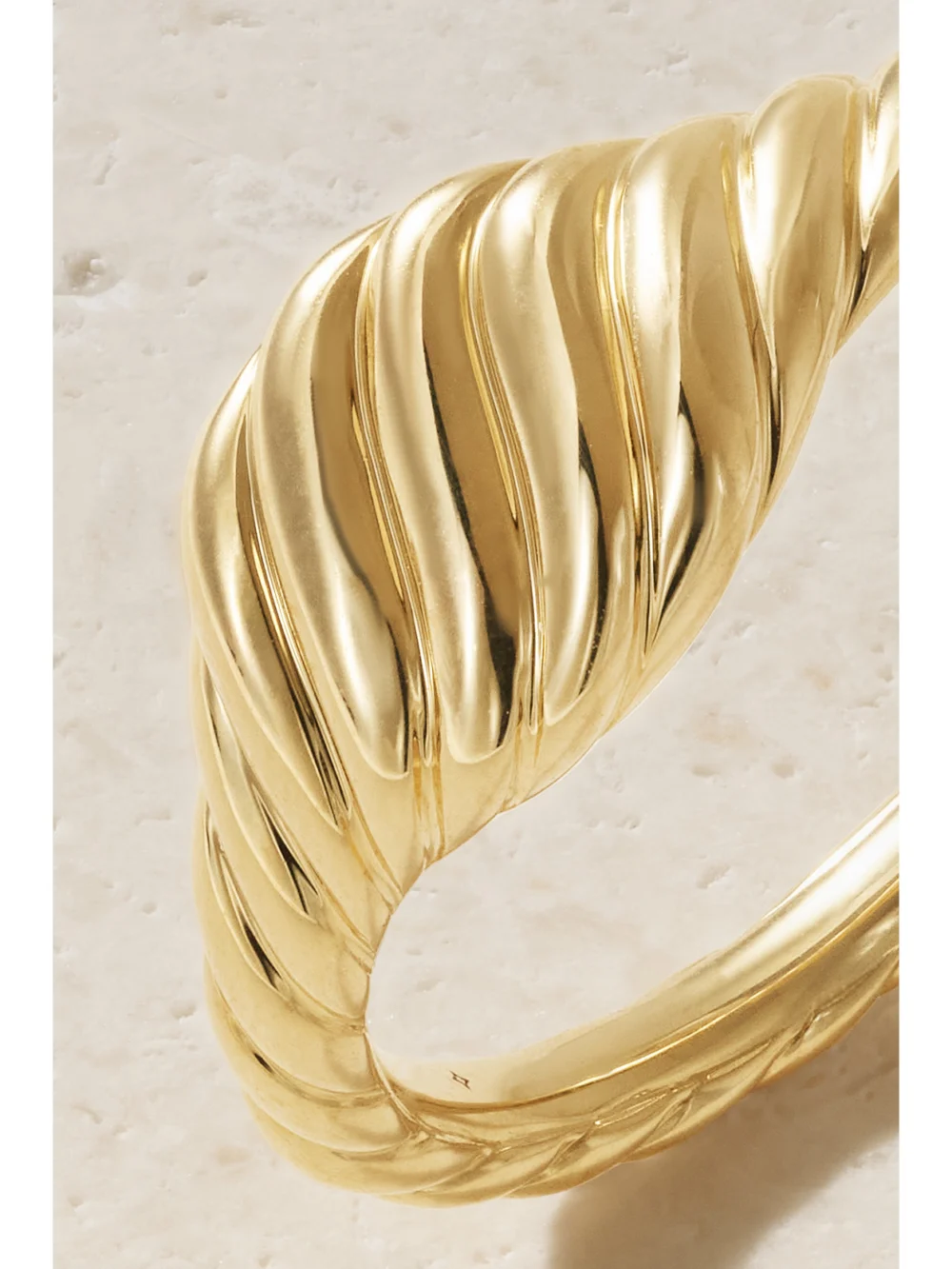 Close-up detail of the David Yurman 18-karat Gold Pinky Ring