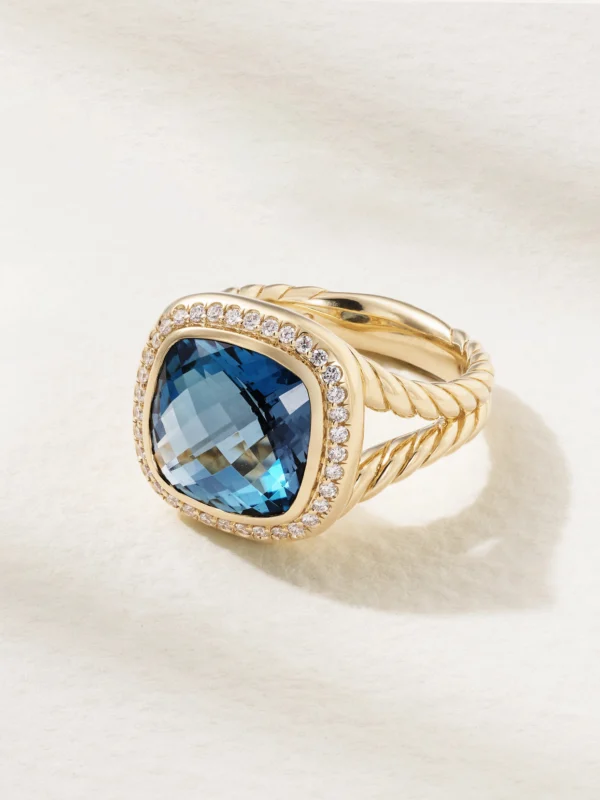 David Yurman Albion® 18-karat Gold, Topaz and Diamond Ring