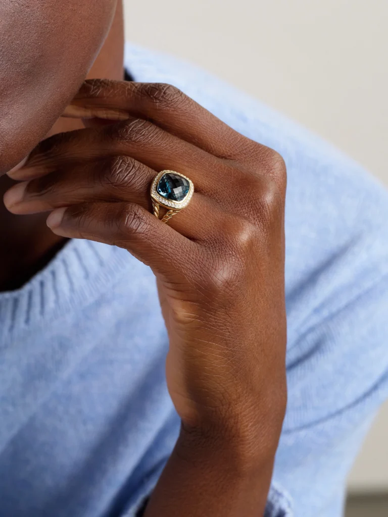 David Yurman Albion® 18-karat Gold, Topaz and Diamond Ring