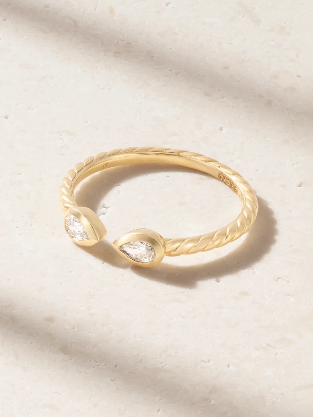 David Yurman Cable 18-karat Gold Diamond Ring in 5