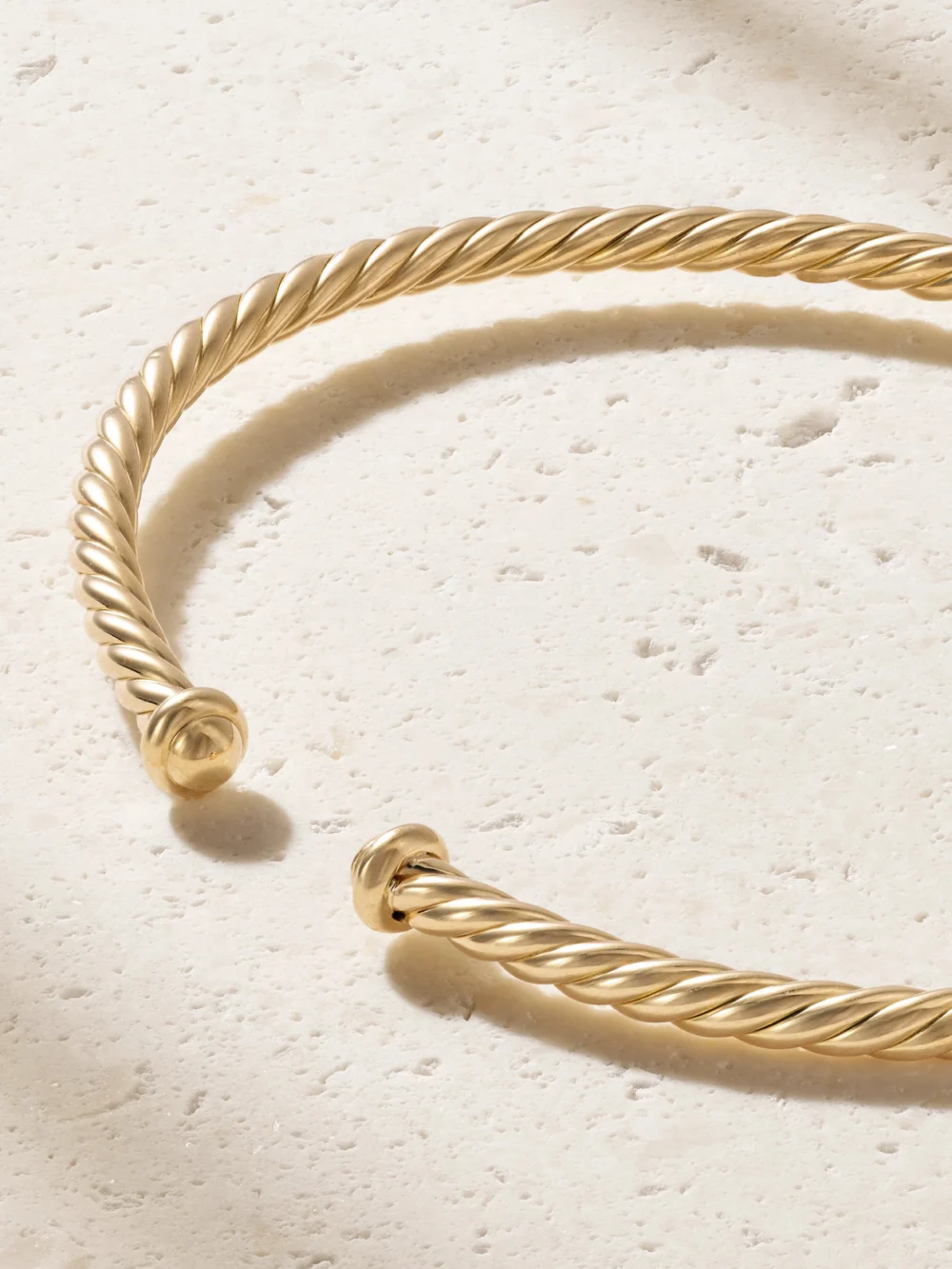 Back view of the David Yurman Cablespira® 18-karat Gold Diamond Bracelet