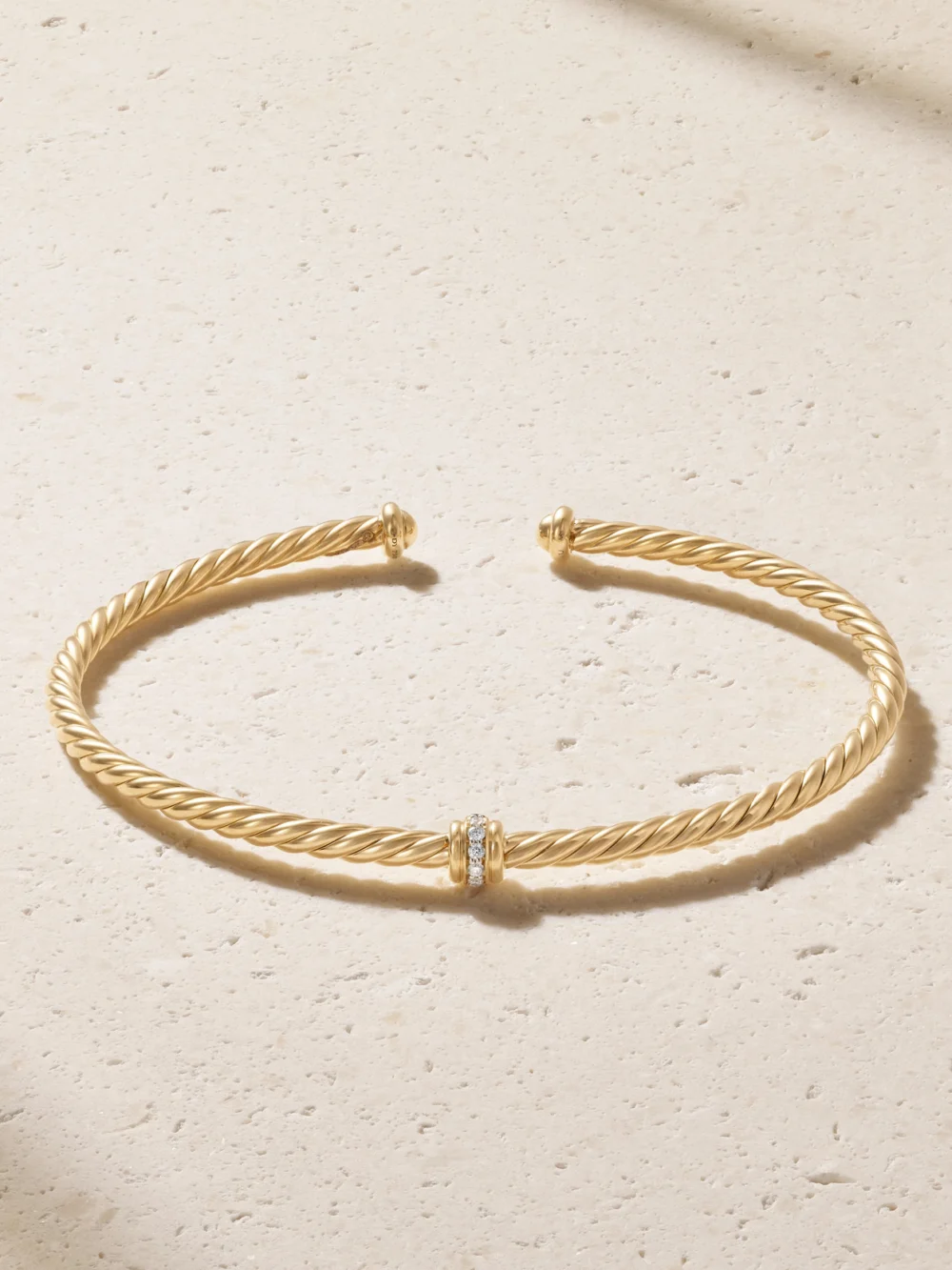 David Yurman Cablespira® 18-karat Gold Diamond Bracelet in m