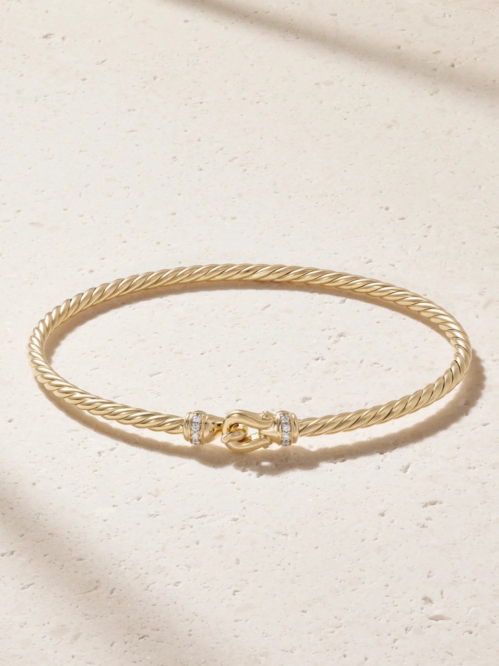 David Yurman Cablespira® 18-karat Gold Diamond Bracelet in s