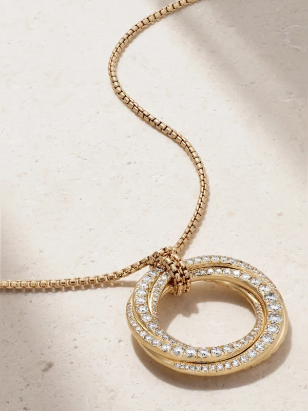David Yurman Crossover 18-karat Gold Diamond Necklace