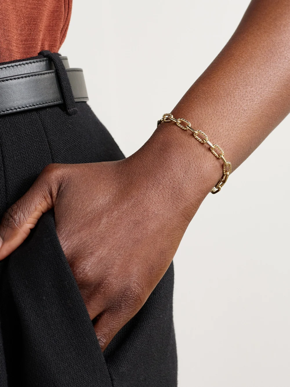 David Yurman Dy Madison® 18-karat Gold Bracelet, styled view