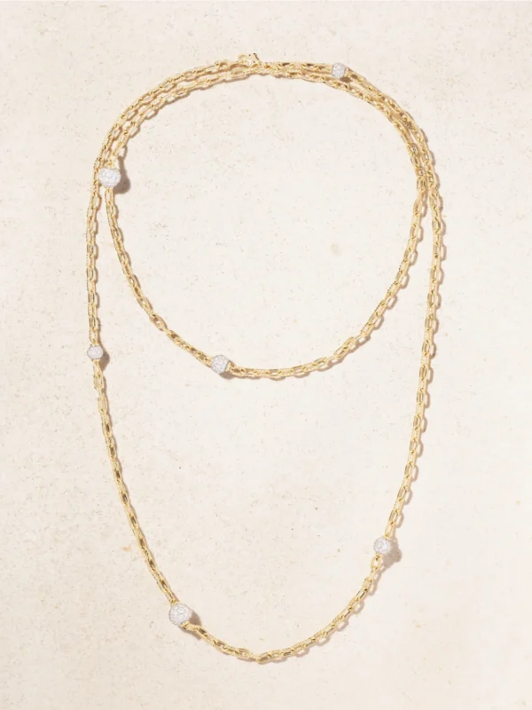 David Yurman Dy Madison® Rhodium-plated 18-karat Gold Diamond Necklace