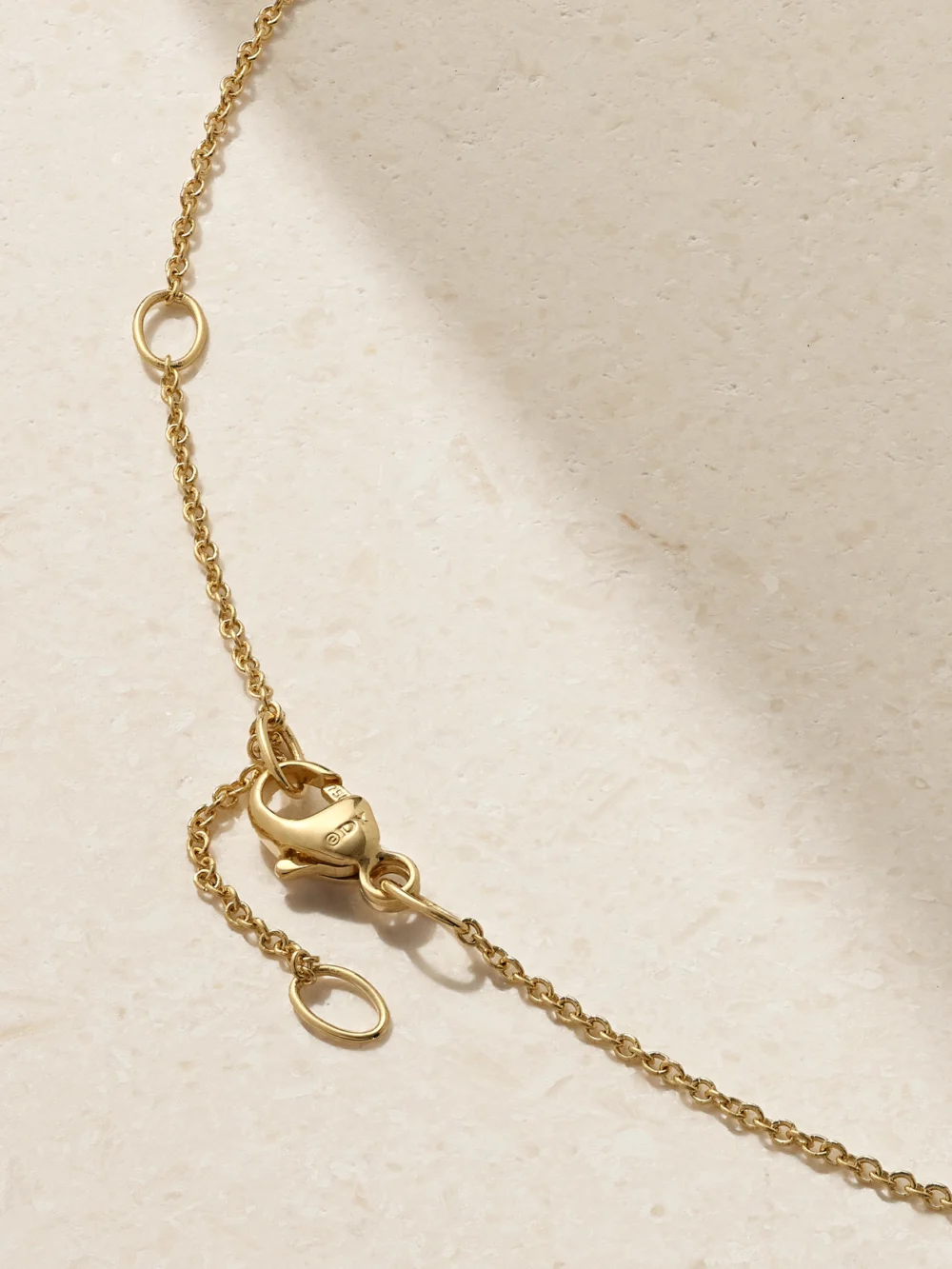 Back view of the David Yurman Elements 18-karat Gold, Mother-of-pearl and Diamond Necklace