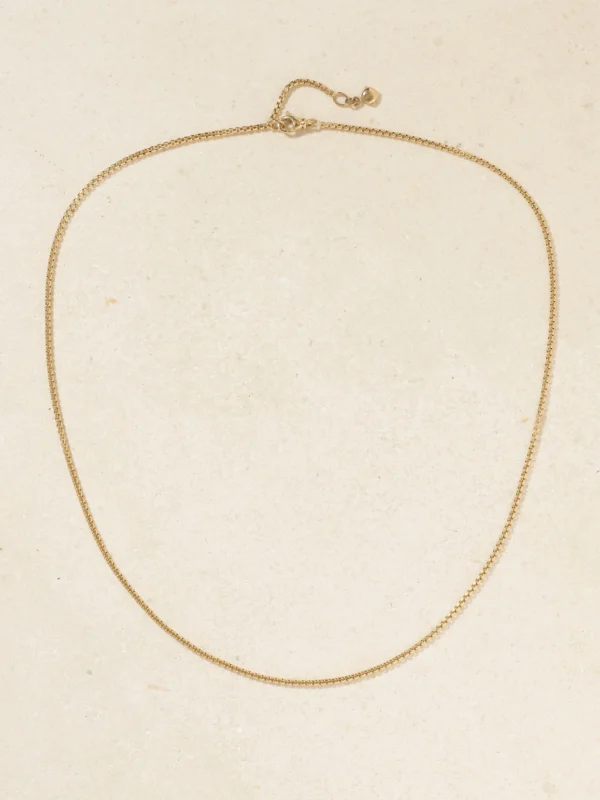 David Yurman Hollow Box Chain 18-karat Gold Necklace