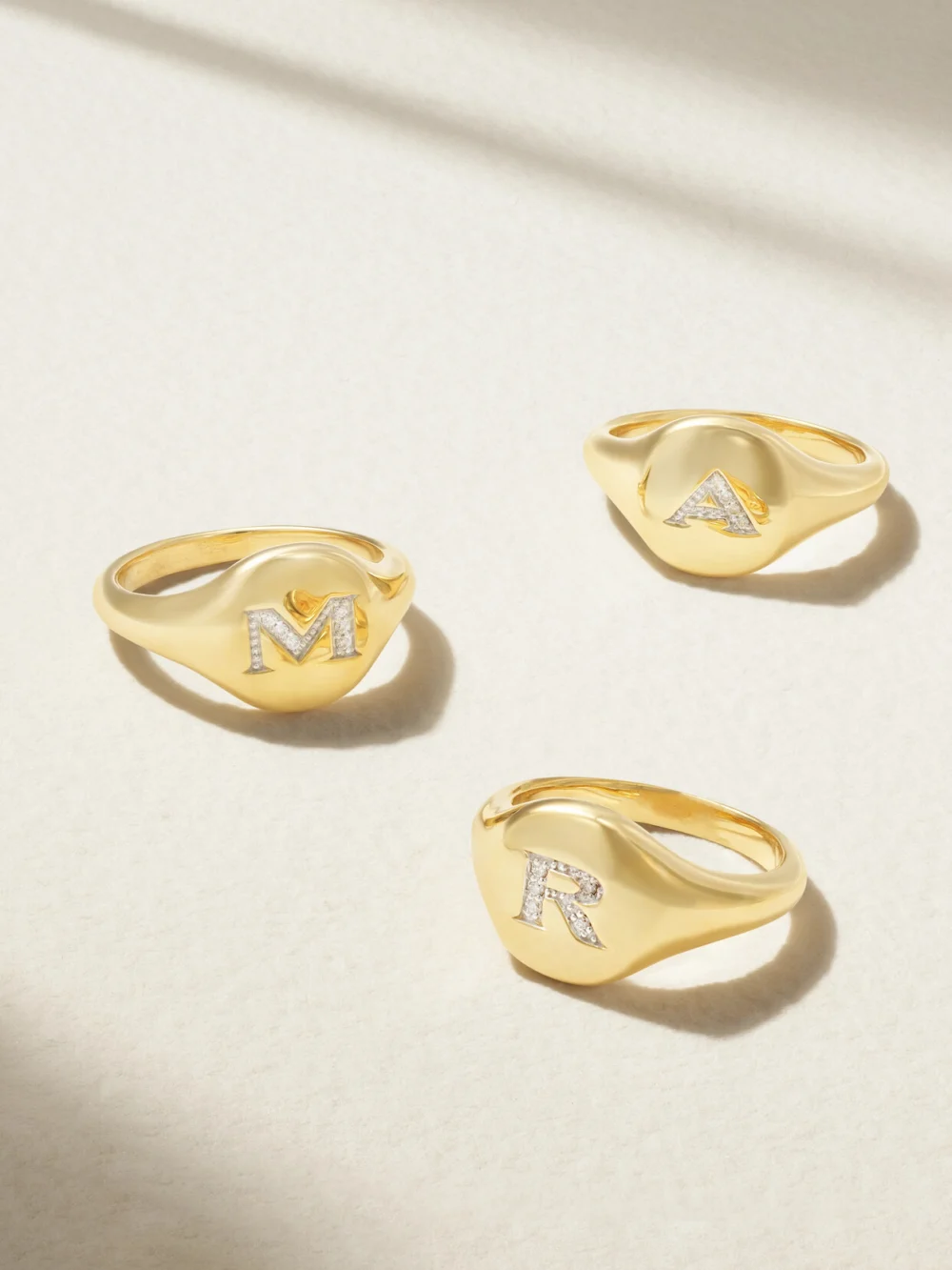 David Yurman Initial 18-karat Gold Diamond Pinky Ring in m 4