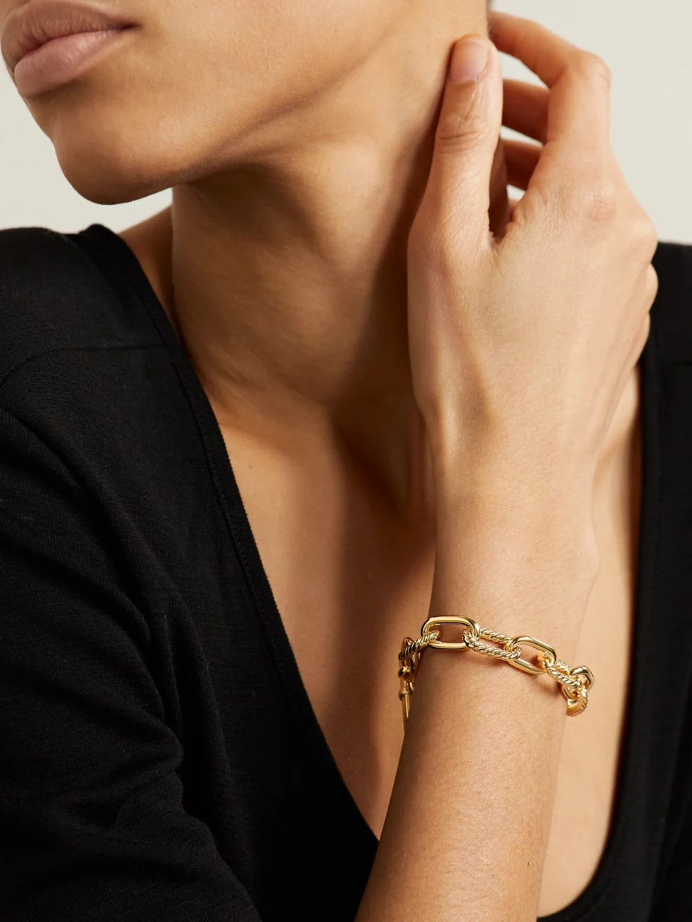 David Yurman Madison 18-karat Gold Bracelet, styled view