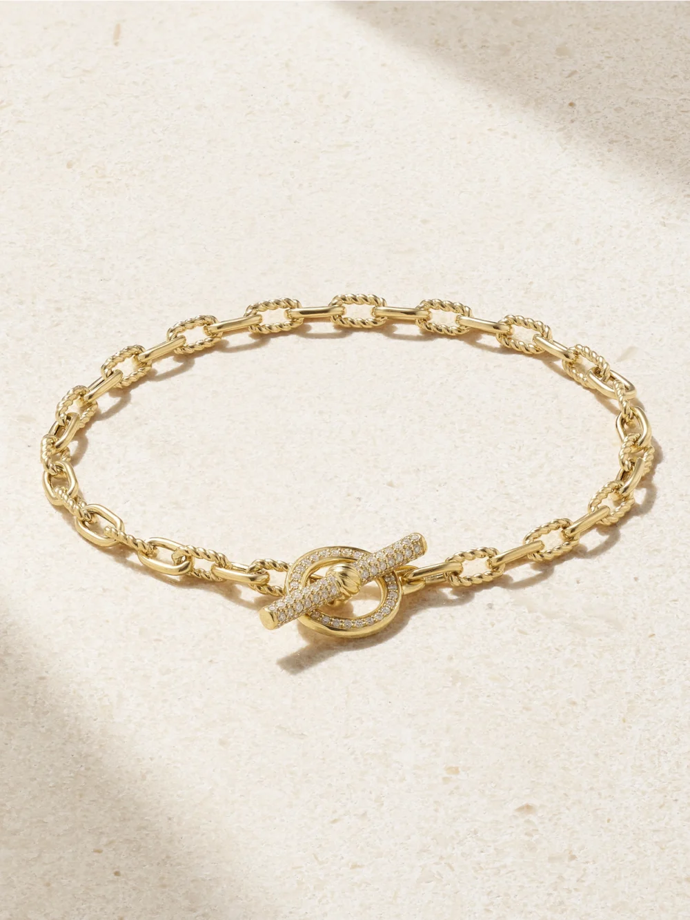 David Yurman Madison 18-karat Gold Diamond Bracelet in 16