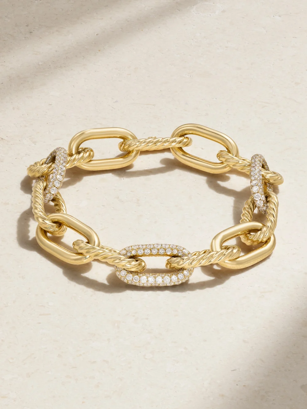 David Yurman Madison 18-karat Gold Diamond Bracelet in m