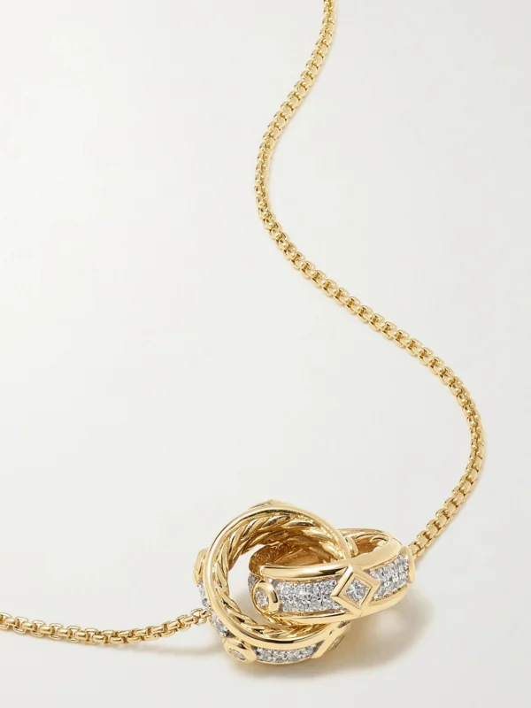David Yurman Modern Renaissance 18-karat Gold Diamond Necklace