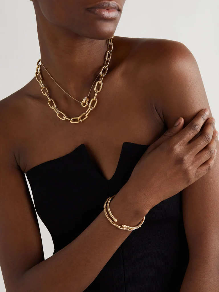 David Yurman Modern Renaissance 18-karat Gold Diamond Necklace