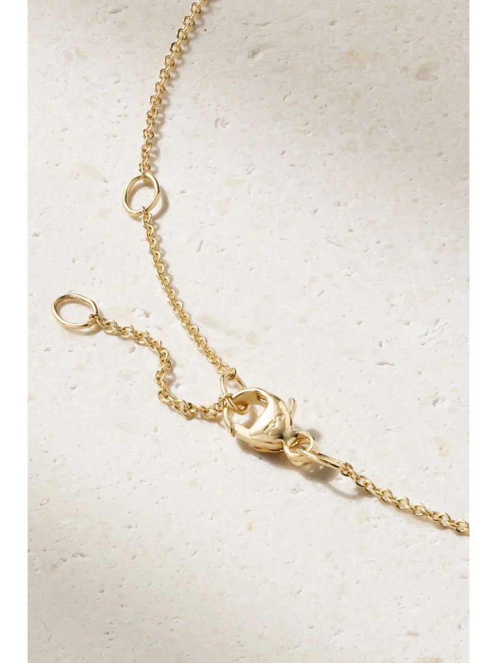 Back view of the David Yurman Petite Châtelaine 18-karat Gold, Turquoise and Diamond Necklace