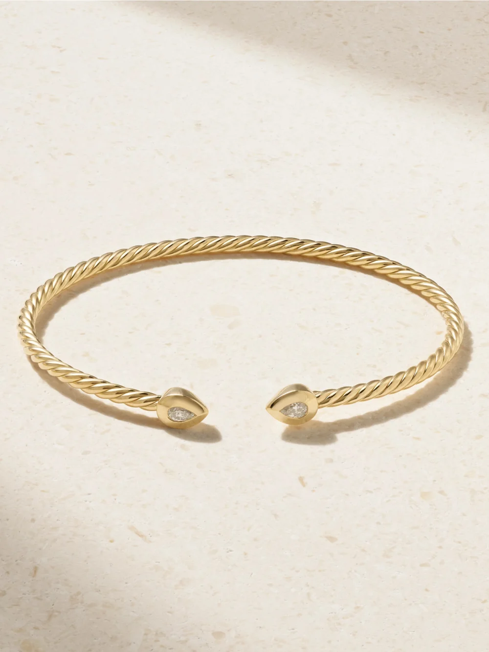 David Yurman Petite Modern Renaissance® Cablespira® 18-karat Gold Diamond Cuff in s