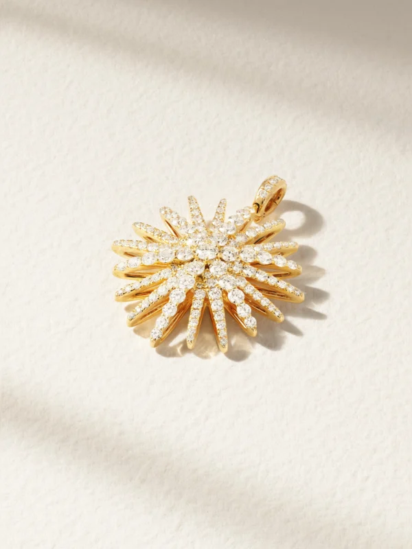 David Yurman Starburst Xl 18-karat Gold Diamond Pendant