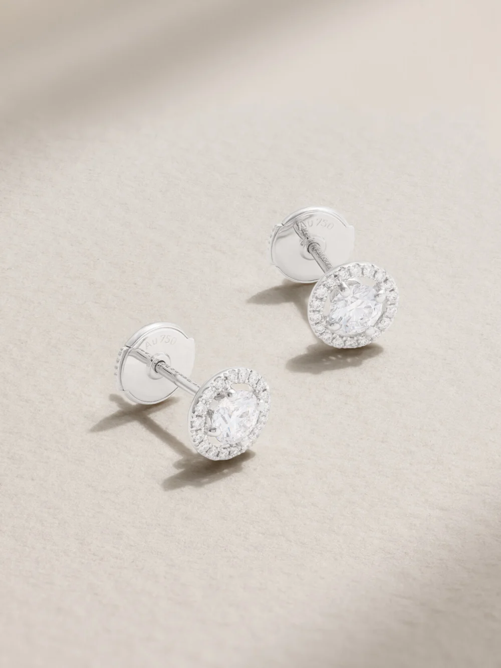 De Beers London Aura 18-karat White Gold Diamond Earrings
