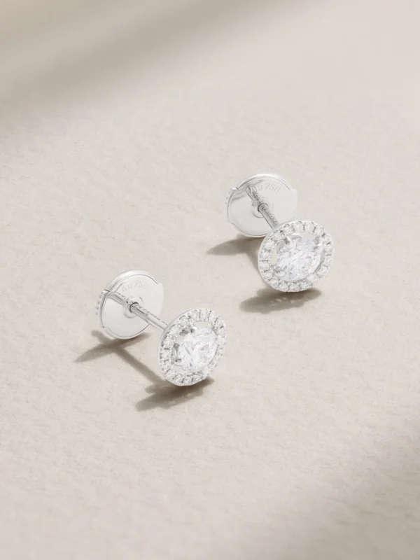 De Beers London Aura 18-karat White Gold Diamond Earrings