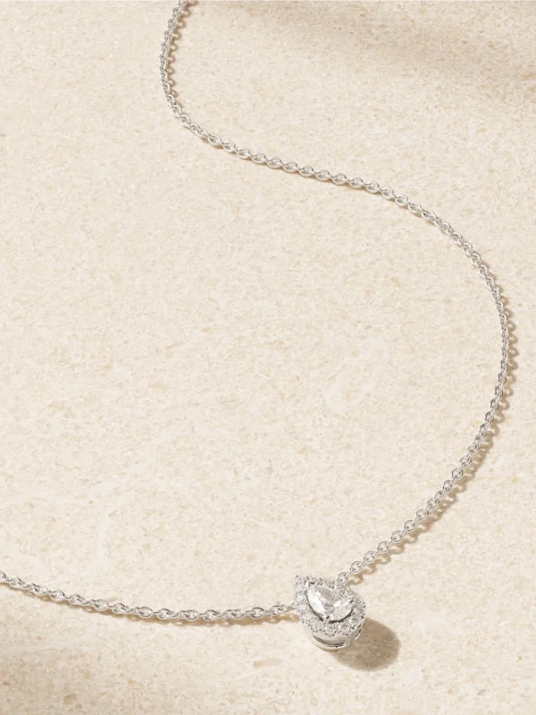 De Beers London Aura 18-karat White Gold Diamond Necklace