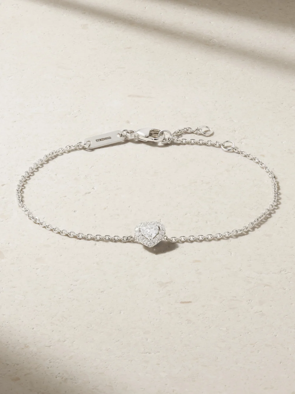 De Beers London Aura Solitare 18-karat White Gold Diamond Bracelet in 18