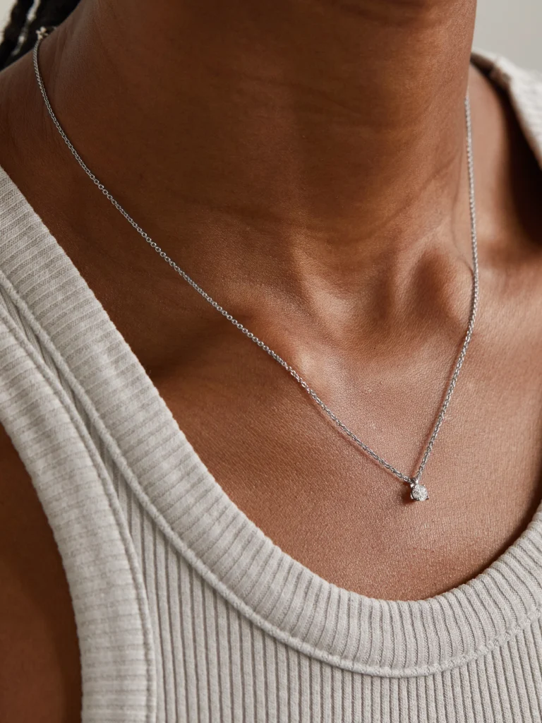 De Beers London Classic Platinum Diamond Necklace