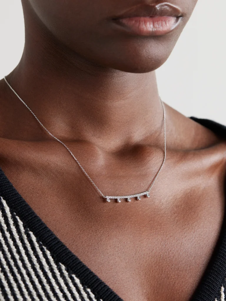 De Beers London Dewdrop 18-karat White Gold Diamond Necklace